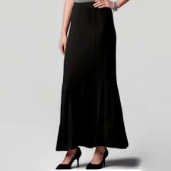 Chico’s Jalyn Black Suede Maxi Skirt Nwt Size 2 (L/12)